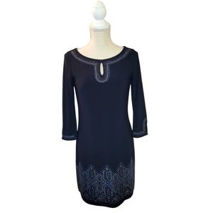 White House Black Market Embellished Pattern Dress Size XS